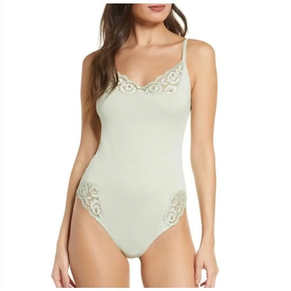 Free People Lace Trim Bodysuit
